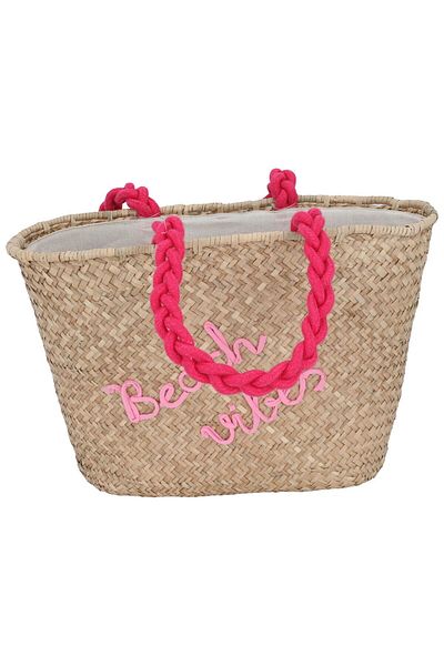 Alsaif Gallery Woven Bag, 50x14x33 cm - Beige