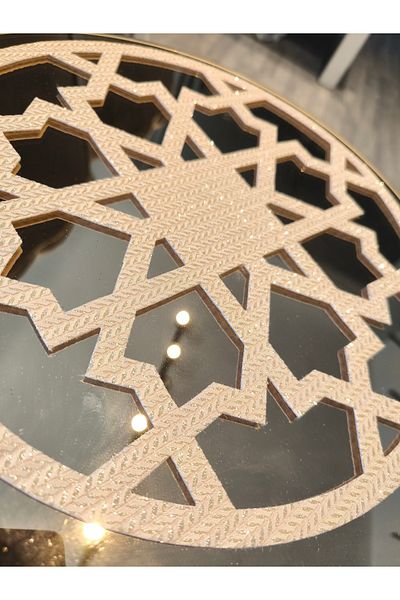 SEHARA 3 τμχ Κάλυμμα/32cm Στρογγυλό/ελαφρύ γκλίτερ/ροζ πούδρα/κάλυμμα τραπεζιού από τεχνητό δέρμα