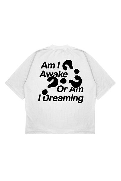 PURE EFFECT Unisex Oversize I Am Wake εμπριμέ μπλουζάκι
