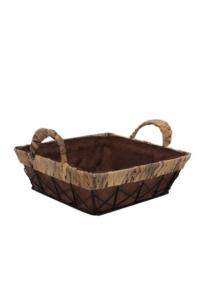 Generic Al Saif Gallery Wicker Serving Basket, Square - Brown