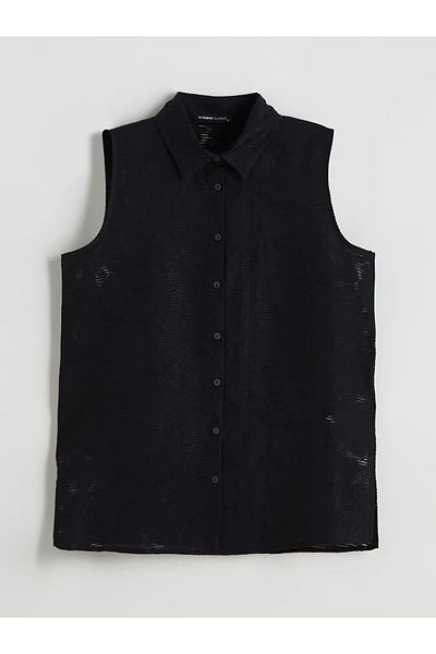 LC Waikiki Lcwaikiki Classic Black Patterned Women's Shirt