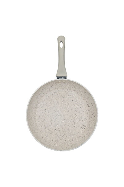 Alsaif Gallery Rocky Granite Frying Pan, 30 cm - Cream