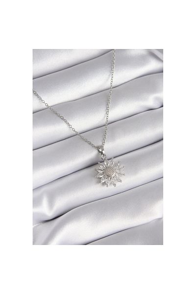 Skygo 316L Steel Silver Color Daisy Model Women's Necklace - TJ-BKO8320