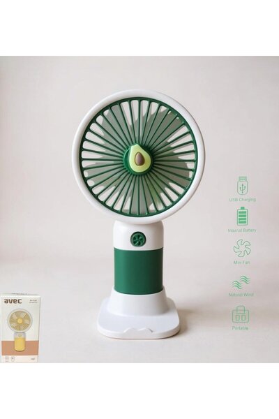 Brokoli Home Avec USB Şarjlı El Fanı I Mini Taşınabilir Fan I Yaz Serinleticisi I Vantilatör I Telefon Standlıı