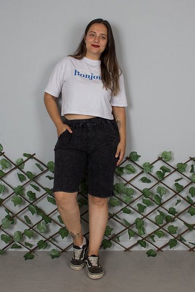 Truva XXL Large Size Washable Cotton Black Capri