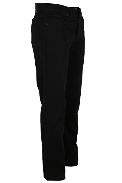 Modarar Men's Black Denim Pants Regular Cut Lycra Rar01335