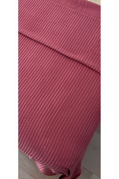 Zeren Home Single Cotton Pique with Hair Braid Model - Bedspread 160 X 220 cm