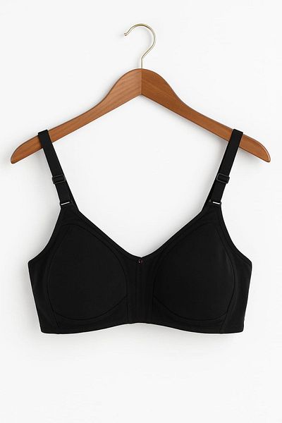 enmodaiçgiyim Γυναικείο σουτιέν Seamless Jersey Fabric Gatherer - Μαύρο