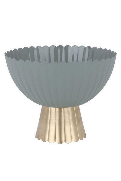 Alsaif Gallery Serving Stand, Circular Base - Gray