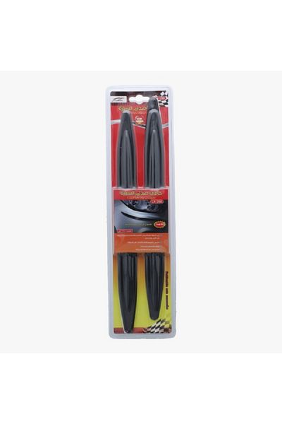 AUTOSMART 2-Piece Durable Sturdy Car Door Edge Protector Set Black
