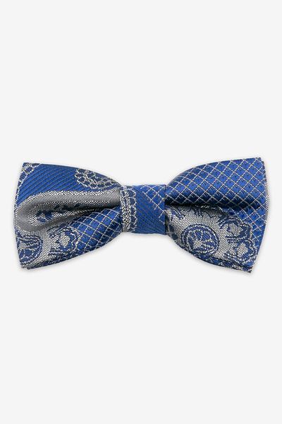 SIRRI Boy's Patterned Bow Tie - Saks Blue (4X9 cm) 2-13 Years
