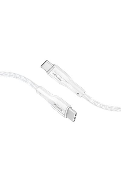 Promate USB-C™ Cable 200 cm, Ultra-Fast 60W Power Delivery Type-C™ Charging Cable