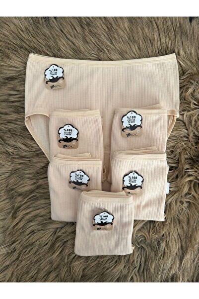 Great Lineage Kadın Fitilli Ribana %100 Pamuklu Bato Külot 6'li Paket