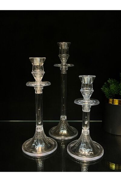 teknotrust Şeffaf Pleksi Mumluk, Ev ve Dekorasyon için Şık ve Modern Tasarım