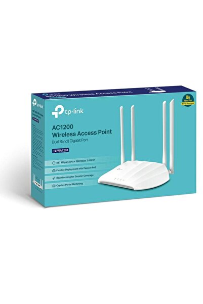 TP-LINK Punct de acces wireless TP-LINK TL-WA1201, Gigabit, Dual Band, 1200 Mbps, 4 antene externe (alb)