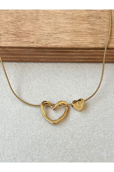 Rupen Kraft 316 l surgical steel g letter steel necklace stainless tarnish free