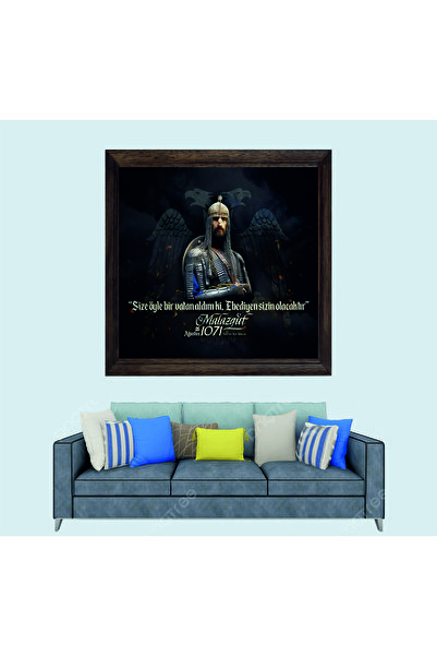 Lioncraft Selçuklu Devlet Sultan Alparslan Çerçeveli Duvar Duvar Tablosusu 40...