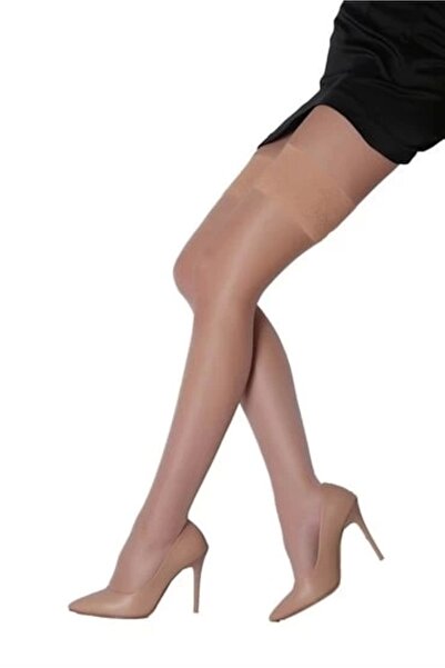 fantastik store Daymod party15 skin color lace detailed silicone women's garter stockings