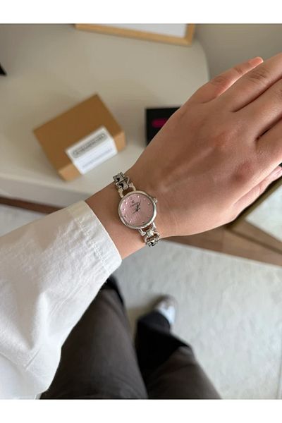 RoseandRoses Mirzen Design Dial Women Wrist Watch Silver (Pink Dial)