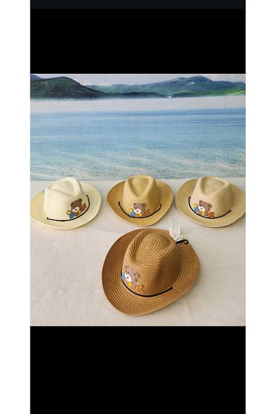 EMKSHOP Children's Straw Hat Cowboy Model Wide Hat