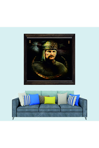 Lioncraft Mustafa Kemal Atatürk ve Sultan Alparslan Çerçeveli Duvar Tablosu 3...
