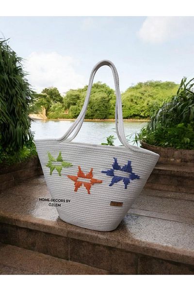 home decors by özlem Straw Shoulder Bag Beach Bag Daily Bag Handcrafted Handmade