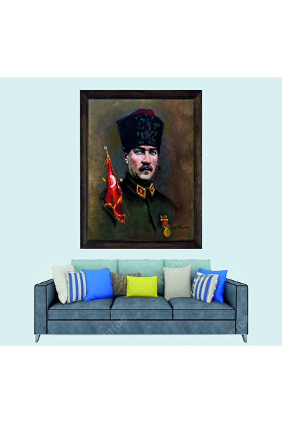 Atatürk Portresi Çerçeveli Duvar Tablosu 20x30 cm