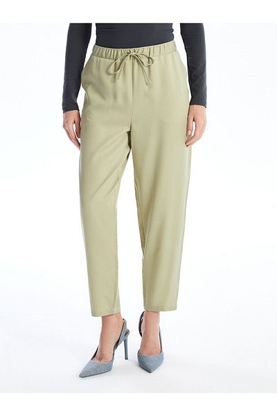 LC Waikiki Carrot Cut Women's Trousers with Elastic Waist