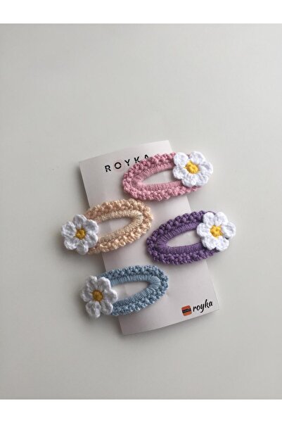 ROYKA Hand Knitted Powder Pink Purple Blue Skin Color Gift Daily Girl's Buckl...