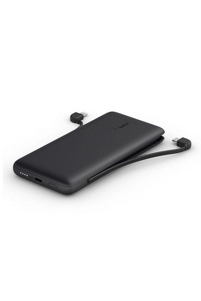Belkin Belkin Boost Charge Plus External Battery, 10000 mAh, 18W, USB-C, Lightning, Integrated Cables