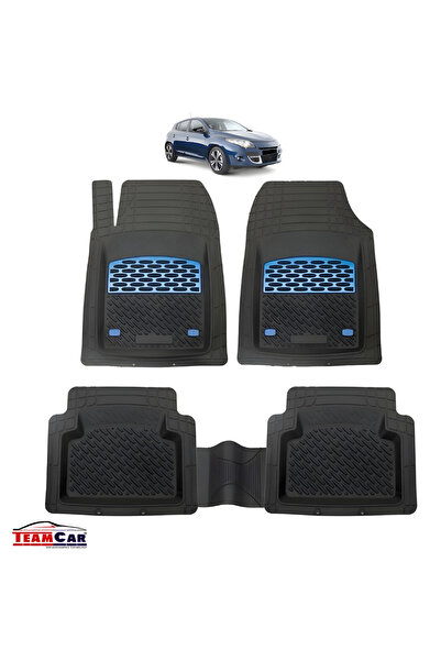 TEAMCAR Car Mats Renault Megane III Hatchback (2008-2016) Blue