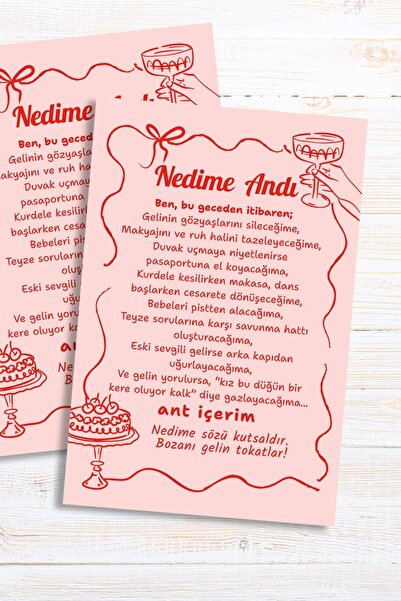 Metranya Nedime Andı 15 Adet Bekarlığa Veda Partisi Bride To Be Oyun Soru Kartı Gelin Nedime Nişan Düğün