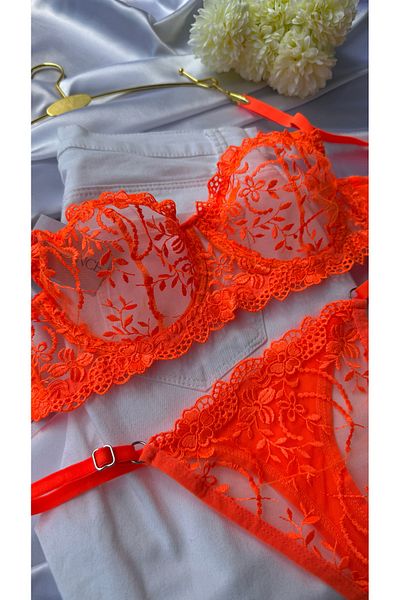 DUALANCE Set sutien cu model floral, fără căptușeală