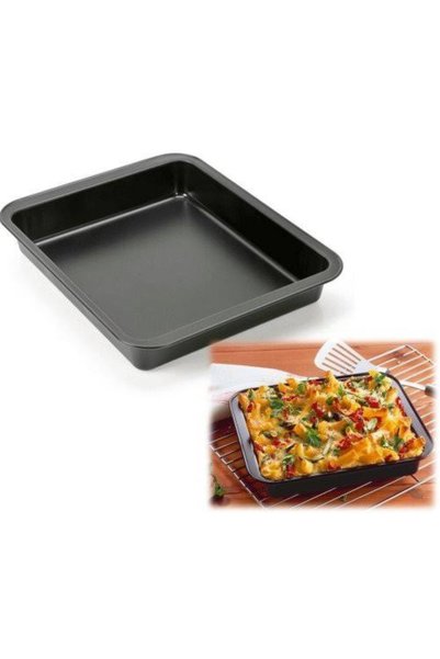 abnturk 48X34 Cm Büyük Boy Dikdörtgen Teflon Fırın Tepsisi