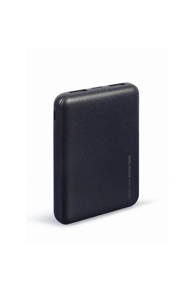 Gembird Gembird PB05-02 external battery, 5000 mAh, 2 x USB, 10W (Black)