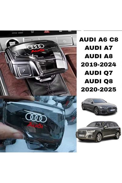 Store Audi Crystal Gear Shift Knob Head with Audi Logo Q7 Q8 A6 A7 A8 Compatible