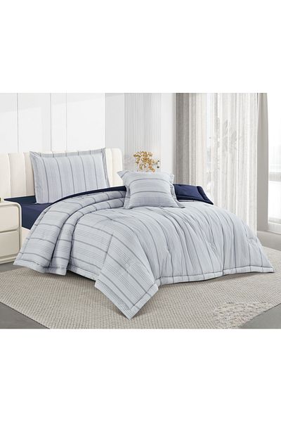 HOURS Horse Macrofiber Duvet Set, 1.5 King Size, 160cm, 4 Pieces, Modern and Distinctive Colors, Joshua-001