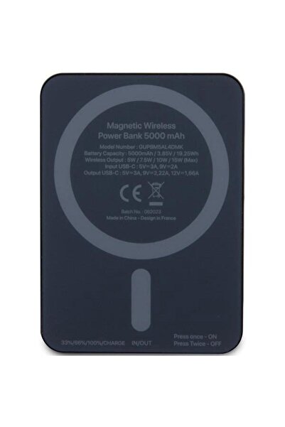 Guess GUESS External Battery, Aluminum, Magsafe, 5W, 5000 mAh (Black)