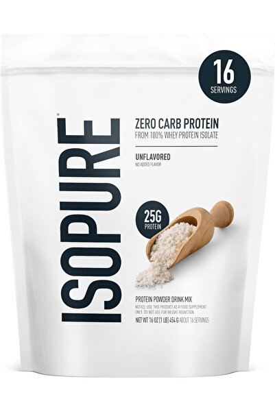 Isopure Unflavored Whey Isolate Protein Powder, with Vitamin C & Zinc for Imm...