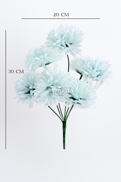 Yapay Çiçek Deposu Floare artificială Eco Pinnata cu 7 ramuri 30 cm Albastru deschis