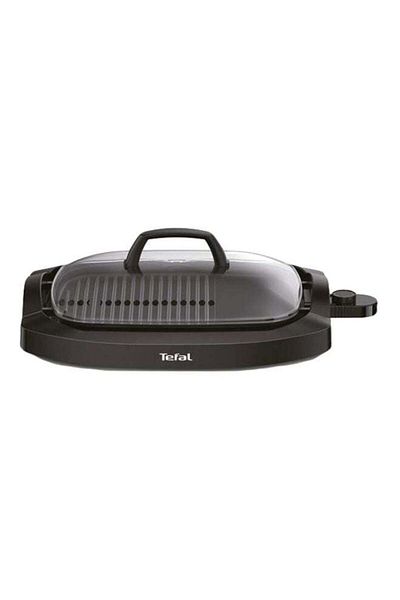 TEFAL Grill | Plancha Electric Smokeless Grill with Lid | Non-stick | 2 Years Warranty | 2000 W CB6A