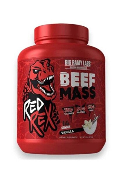 BIG RAMY LABS كتلة لحم بقري ريد ريكس، بنكهة الفانيليا، 6 أرطال