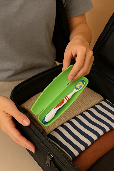 poswicon Θήκη οδοντόβουρτσας Τύπος ταξιδιού Υγιεινό δοχείο αποθήκευσης Ιδανικ...