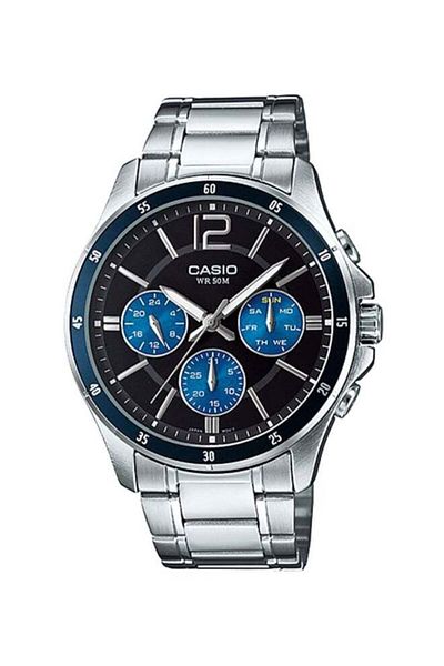 Casio Casio Men's Black Dial Analog Watch - MTP-1374D-2A