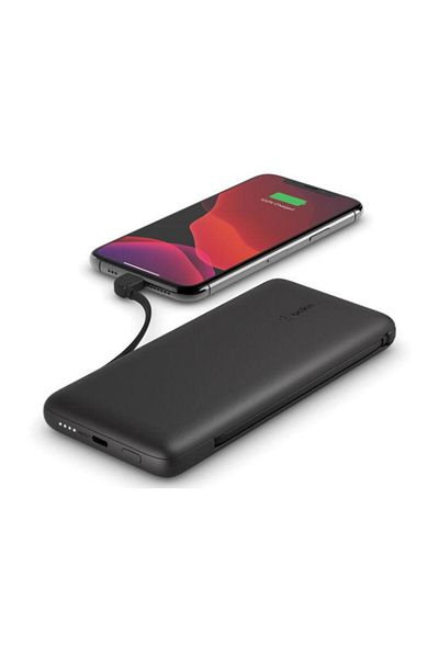 Belkin Belkin Boost Charge Plus External Battery, 10000 mAh, 18W, USB-C, Lightning, Integrated Cables