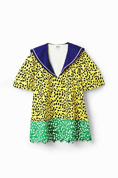 Desigual Paul leopard print cotton blouse, Multicolor, S