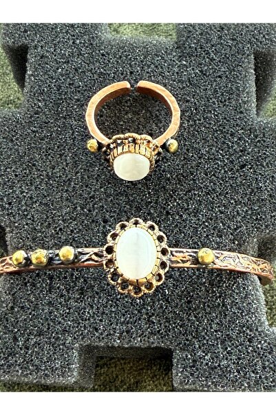 Erişim Bakırhanem Sebe Home Home Copper Stone Ring Bracelet Set No6