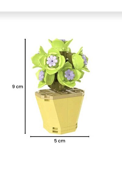 JAKI Block Succulent Flowers 9 cm 120 Pieces Green