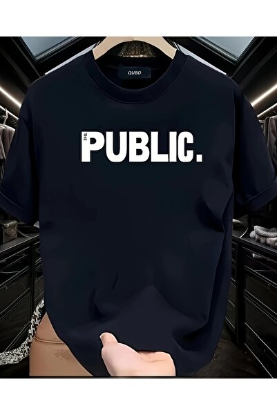 YRN COLLECTION تي شيرت أسود للجنسين للنساء/الرجال مطبوع عليه رقبة دائرية وأكم...