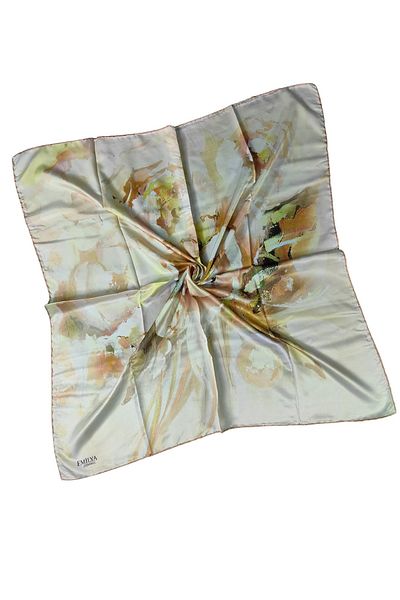mim eşarp Κασκόλ Emilya Rayon με λουλούδια 90x90 cm